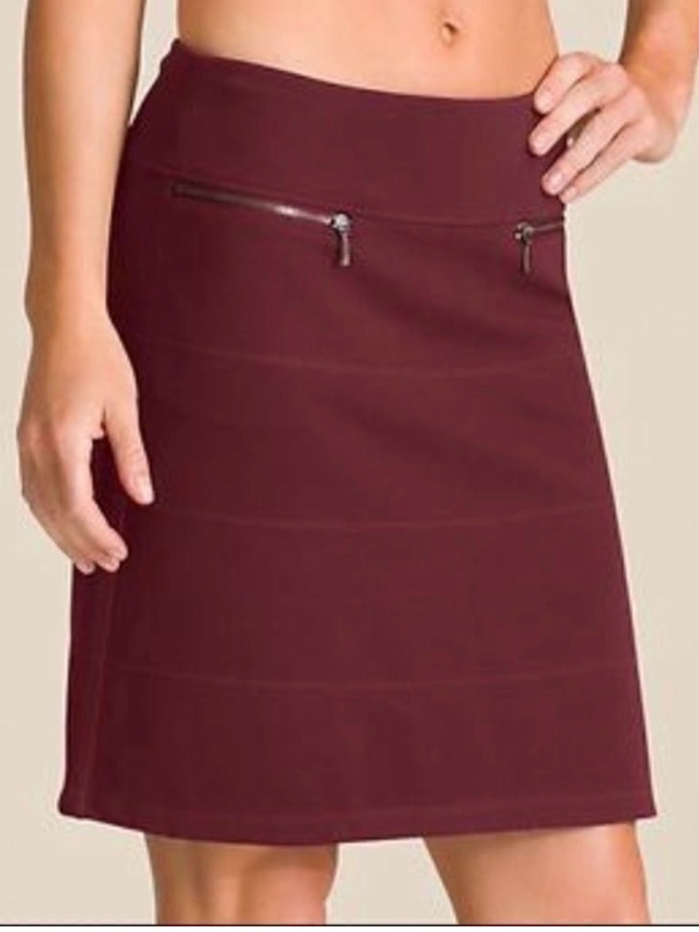 Athleta Women's Stretch A-Line Skirt in Burgundy